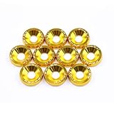 Screw Set – Premium Hexagonal Fasteners for Car Modification, Fenders, Bumpers, Engine, & License Plate Styling,Gold