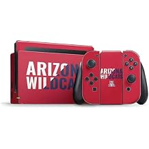 Skinit Decal Gaming Skin Compatible with Nintendo Switch Bundle - Officially Licensed University of Arizona Wildcats Logo Split Red Design