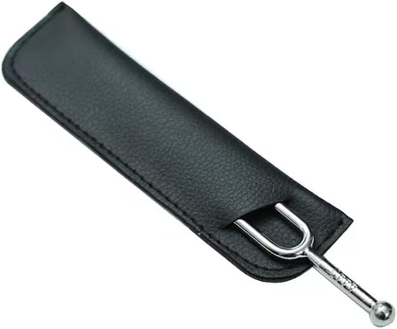 Leather Storage Pouch for Musical Instrument Tuning Forks - Ideal for Travel and Everyday Use by Musicians, Sound Therapists, Yoga Instructors