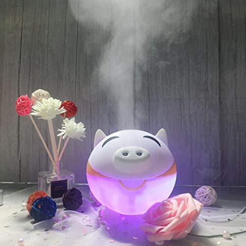 gazechimp Umidificador de Ar 300ML com Difusor USB de óleo Essencial de Porco Bonito