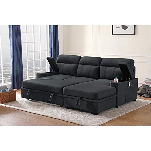 Lilola Home Lhf-89621 Sectional, Black #TOP1