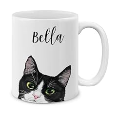 Customized Text - Black White Tuxedo Cat