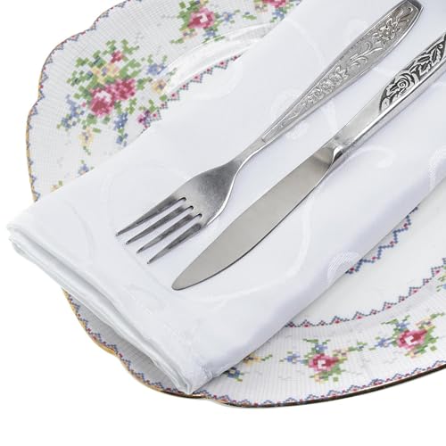 Servilletas de mesa antimanchas duraderas con patrón de remolino para bodas 2