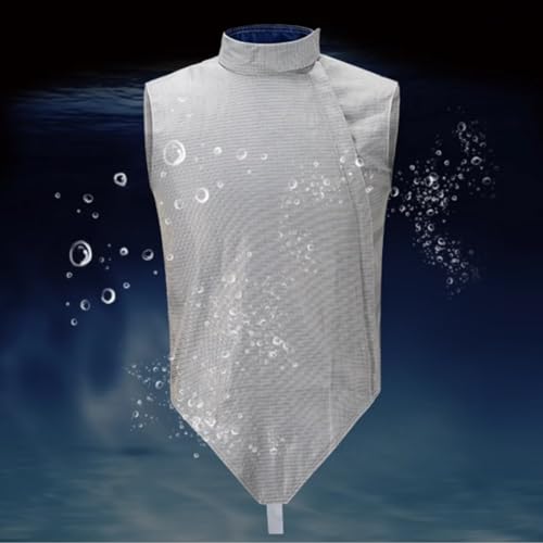 MFLKJHSA Fencing Electric Foil Jacket, Foil Metal Vest, Electric Foil Lame, Sleeveless Fencing Suit, Washable Fencing Metal Clothing, Adults and Children, Right Hand(28)