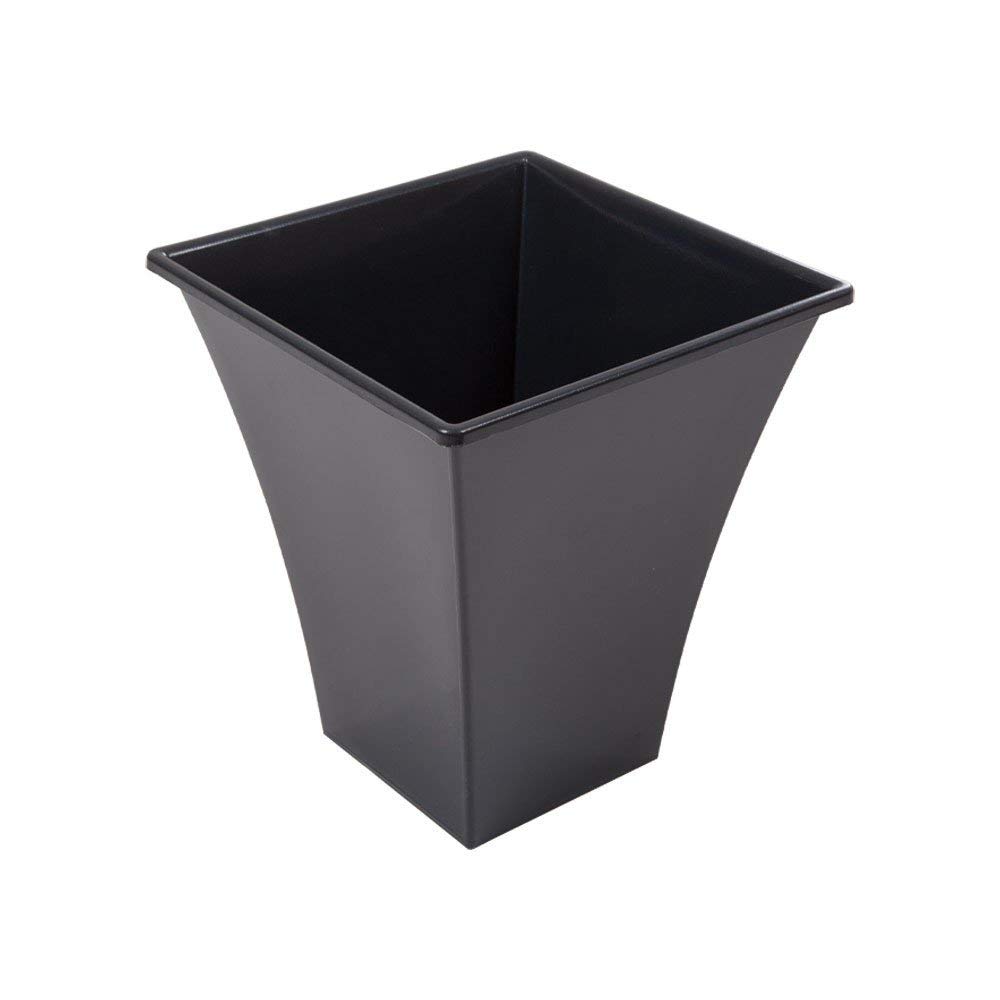 Wham Lightweight Square Metallica Indoor/Outdoor Pot (2 Pots, Black Square Metallica Pot 28cm)