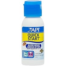 API QUICK START Freshwater and Saltwater Aquarium Nitrifying Bacteria 1-Ounce Bottle, Blues & Purples