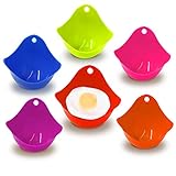 6 colores diferentes para cocinar: cada juego de nuestros cazadores de huevos tiene 6 colores diferentes. Hay un agujero fácil de elegir en cada lado del producto. El huevo se puede quitar fácilmente de la silicona suave. Para limpiarlo, simplemente gire y lave o simplemente arroje en el lavavajillas.