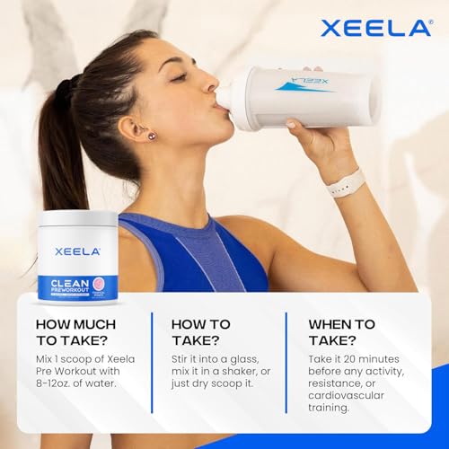 Image of XEELA Pre Workout - Clean & Tested - Jitter Free, Safe, and Natural - Increase Thermogenic Energy, Focus, and Endurance w /Creatine, Organic Caffeine, and Plant Based Citrulline (Tropical Punch)