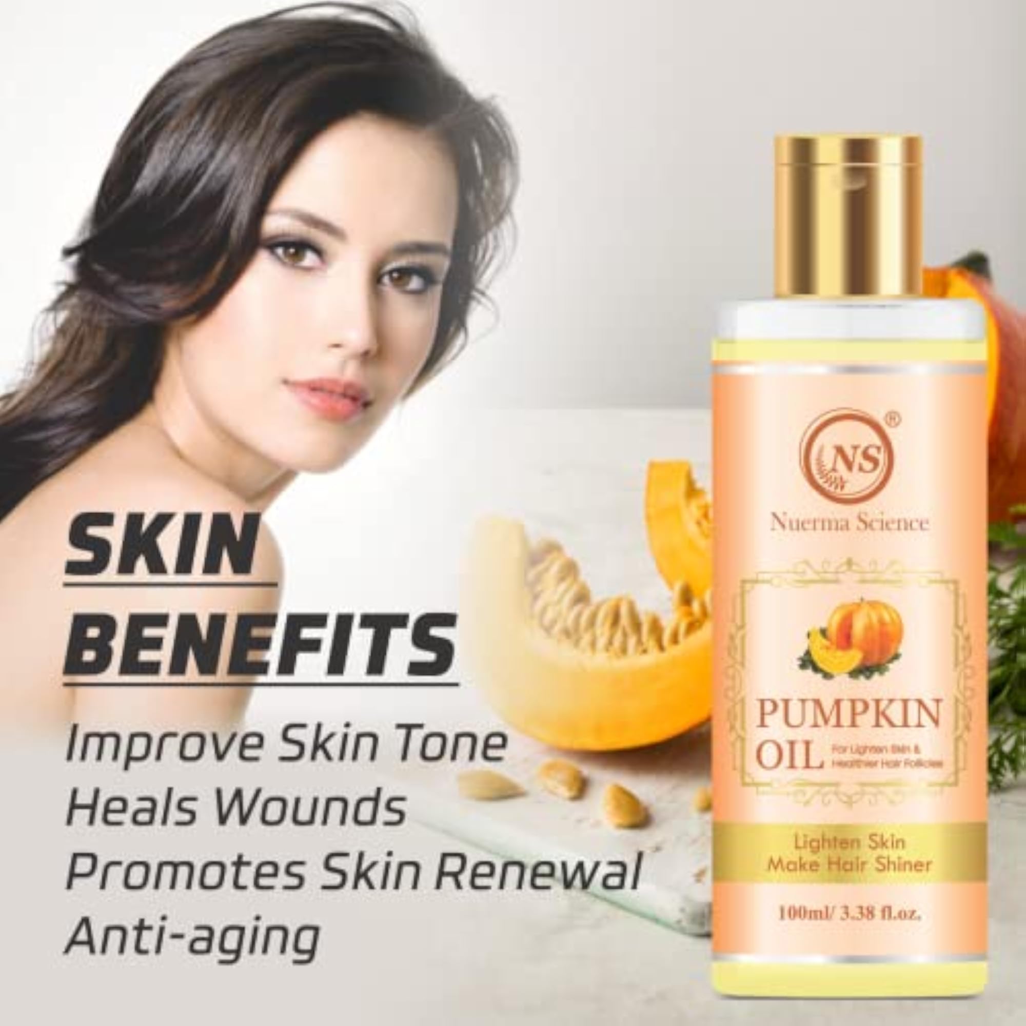 Pumpkin Seed Oil for Skin and Hair Care, 100 ML