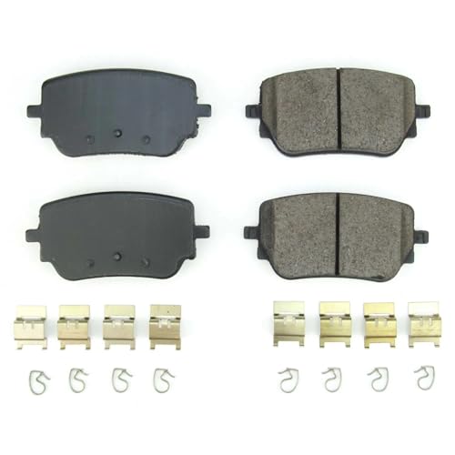 Image of PowerStop Rear Brake Pads for Mercedes-Benz A35 AMG 2021 |CLA250 2020-25 |CLA35 AMG 2020-25 |CLA45 AMG 2020-23 |CLA45 AMG S 2024-25 - Z17 Ceramic Brake Pads with Installation Hardware, 17-2271
