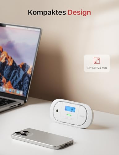Gasmelder X-Sense vernetzbarer CO Melder mit Spitzenwert Speicher