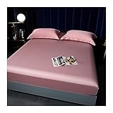 Spannbetttuch, Faden-Taschen, luxuriös, kühlend, weich, seidig, Spannbetttuch für kleine Doppel-, Queen-Size-Betten, Super-King-Size-Bett, kühlendes Sommerspannlaken