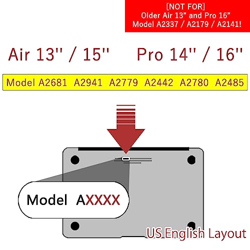 Digi-Tatoo US English Layout Keyboard Cover Protector for Macbook Neo &MacBook Pro 14/16 Air 13/15 2026~2021(A3434 A3240 A3241 A3112 A3401 A3185 A3403 A3186 A3113 A3114 A2992 A2918 A2991 A2780),TPU - Image 3
