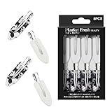 Market Fresh Beauty Creaseless Hair Clips, 8 Pack - No-Crease Hair Styling Clips for Sectioning, All Hair Types, Heat Styling & Makeup Application - White & Marble Clips, Non-Slip & Durable Design