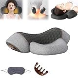 【Simulated Massage】：Fisiorest 3-in-1 neck massager pillow has a simulated massage function to relax neck muscles and relieve discomfort. Noticeable relief can be felt in just 7-10 days.