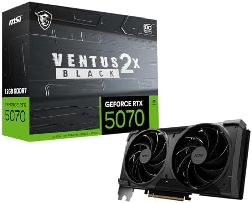 msi Placa gráfica Gaming RTX 5070 12G Ventus 2X OC preta (12 GB G...