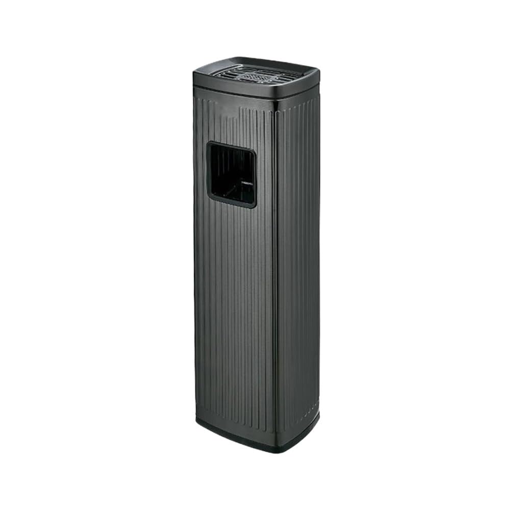Stand ashtray Hotel Lobby Stainless Steel Cigarette Bin, Commercial Elevator Entrance Standing Ash Pillar Pillar(Black)