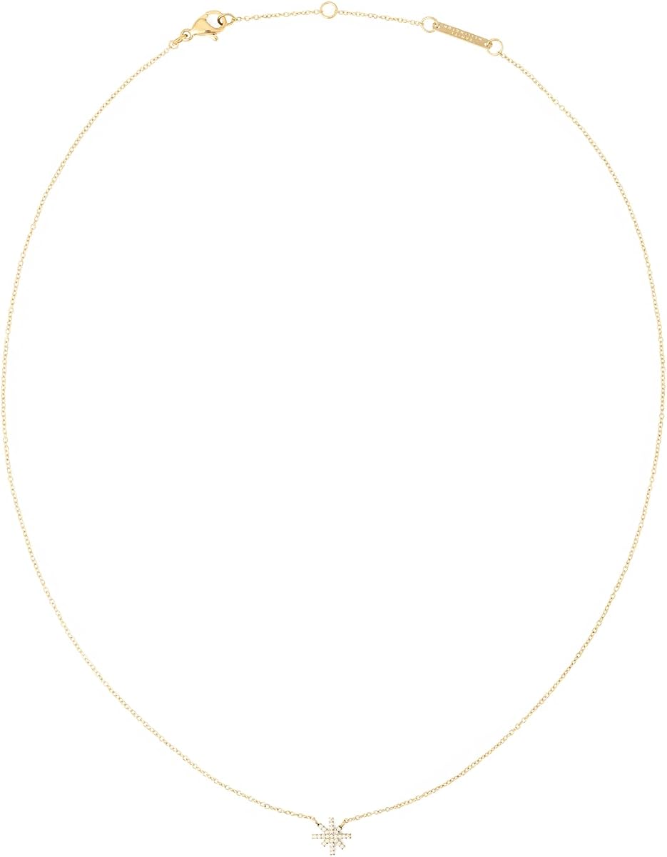 Daniel Wellington Collar de cadena delicada dorado con estrella Mirelle para mujer, 44 cm | Detalle de cristal, chapado en PVD dorado, acero inoxidable 316L, cadena de 44 cm, joyería minimalista, uso diario