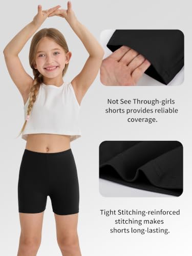 Image of 8 Pack Girls Shorts Bike Shorts Toddler Biker Cartwheel Multi-Color Dance Under Dress Girls Clothes