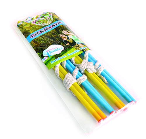 4 Big Bubble Wands: Making Giant Bubbles. Great Birthday Activity and Party Favor. Giant Bubble Solution Not Included.