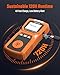 TopTes Guard-722 Oxygen Detector, Portable O2 Monitor, 0-30%, Rechargeable 120H Battery Duration, Sound, Light and Vibration Alarms, Dust and Explosion Proof, Handheld O2 Meter for Work, Home - Orange