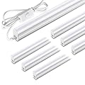 Pak 4FT LED Shop Light, 2300LM 6500K Cool White, 20W Energy-Saving Super Bright Linkable T5 Ceiling and Under Cabinet Lighting Fixture for Garage, Workshop, Basement, Warehouse, FCC Certified, 6 Pack