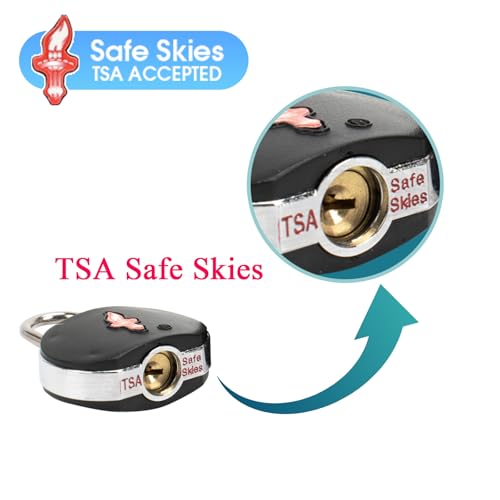 TSA Keyed Luggage Locks (6-Pack) - Brass Core Security for Suitcases, Backpacks, Gym Lockers & School Bags | Compact & Durable ABS w/Electroplated Rings3