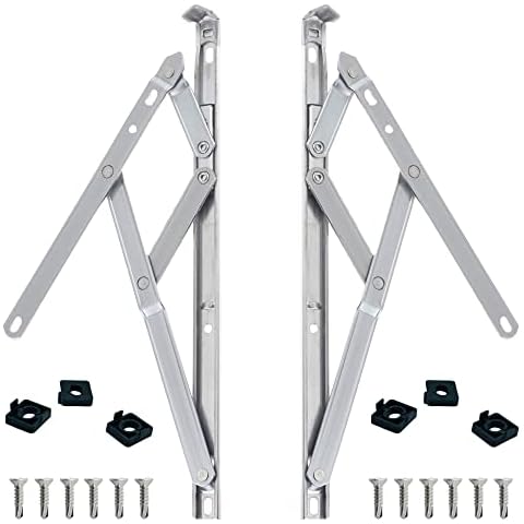 uPVC Universal Window Hinge Kit Double Glazing Friction Stay PVC 13mm 17mm Stack 12 inch High Quality Non Handed Stainless Steel Cover