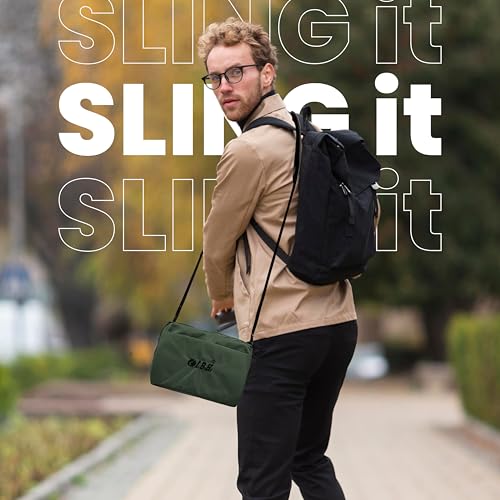 Image of I. B. H IBH Stylish Sling Bag for Men & Women CrossBody small Passport Travel side massanger one strap shoulder bag With Antitheft pocket also Waterproof Durable Adjustable