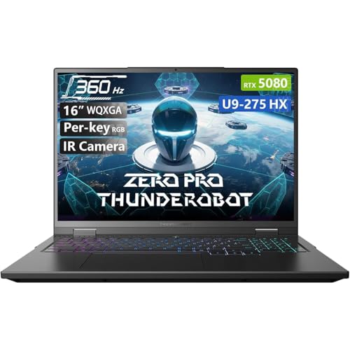 Thunderobot Zero 16 Pro �Q�[�~���O�m�[�g�p�\�R�� GeForce RTX 5080 Core Ultra 9 275HX 16�C���` QHD+ 360Hz �f�B�X�v���C 64GB DDR5 2TB SSD �L�[���Ƃ�RGB FHD 