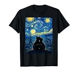 Cute Cat Couple Starry Night Paris Sky Cats lover