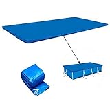 Cobertura de calidad para 220x150x43 cm Tamaño de la piscina rectangular de fácil instalación. Estas cubiertas de piscina se ajustan cómodamente sobre la parte superior de la piscina para evitar que las hojas, el polvo y los escombros se acumulen en la piscina. Dedique más tiempo a nadar en su piscina este verano y menos tiempo a limpiarla.