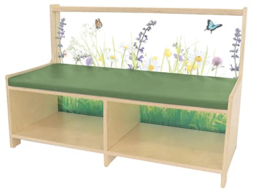 Whitney Brothers Nature View Straight Sofa, Natural Uv, 17"L X 36"W X 24.25"H (Wb0507) #TOP28