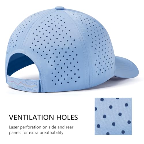 Image of UPF 50+ Performance Water Resistant Baseball Cap Lightweight Breathable Hat Golf Running Boat Hiking for Men Women