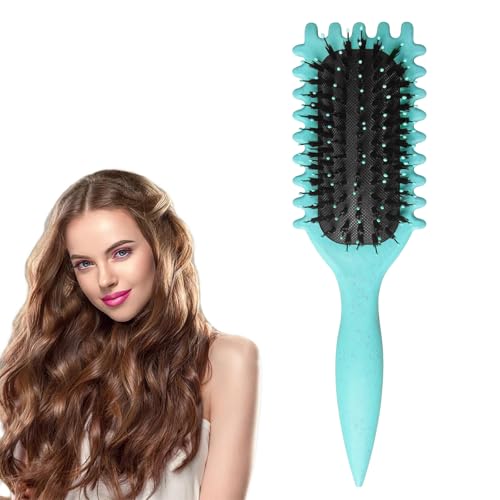 SUNZWO Lockenbürste für Elastische Locken - Professionelle Stylingbürste für Schwungvolle Locken, Antistatische Rundbürste für Volumen und Definition, Perfekt für Kurze und Lange Haare - Ideal für Gl