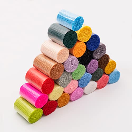 Image of Beyond Your Thoughts DIY 27 Colors 10Pcs 2 in Latch Hook Kits Yarn Bundles for Kids Adult Handmake Craft Sewing Knitting YarnBlush