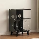 【Matériau durable et écologique】Meuble stéréo en bois est fabriqué en panneaux de fibres de moyenne densité (MDF) de qualité E1, respectueux de l'environnement, d'une épaisseur de 15 mm. Il allie l'esthétique du grain du bois à une grande robustesse.