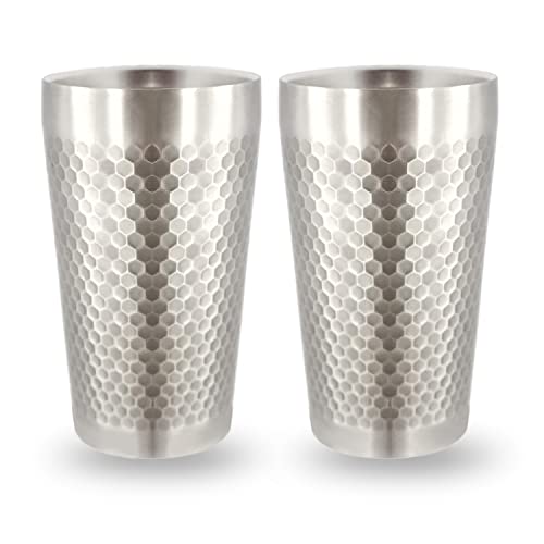 Befoy Pint Cup - 16Oz Double Layer Cup Wall Stainless Steel Unbreakable Hot & Cold Drinking Cups For Home & Outdoor(Silver) #TOP1