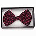 Color Tuxedo Classic Bow Tie, Cravat, Necktie, Neckwear Adjustable Men's Fashion BowTie - Red polka dot on Black