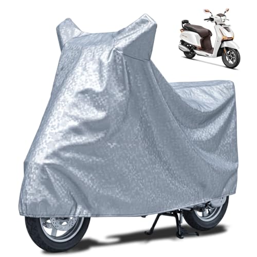 Image of FABTEC Waterproof Scooty Body Cover Compatible with Hero Destini 125, A1 (Silver)