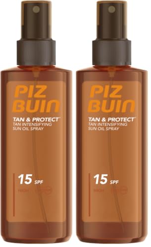 Image of Piz Buin Tan and Protect Tan Accelerating Oil Spray SPF 15, 150 ml (Pack of 2)