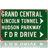 Grand Central Lincoln Tunnel Hudson Parkway Fdr Drive Metal Sign 8x12 Inch