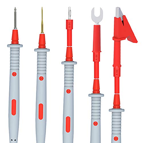 Goupchn Multimeter Test Leads Kit 21Pcs Digital Electrical Test Probes Set With Alligator Clips Smd Ic Test Hook Clips Test Tweezer Replaceable Precision Sharp Probes #TOP1