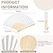 DomeStar 15 Pcs White Paper Fans Handheld – 8.3 Inch Foldable Hand Fan, Folding Fans Handheld for Women, Paper Fan for Wedding Guests, Bridal & Baby Shower Favors, Party Decorations