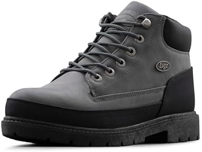 Lugz Men's Drifter Chukka Boot, Charcoal/Black Weatherguard, 10.5 M