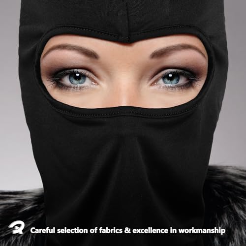 Image of ROXUN Ski Mask Balaclava Shiesty, 2 Pack Cold Winter Warm Windproof Motorcycle Neck Gaiter for Men /Women Original Black