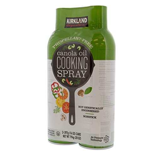 Kirkland Signature Canola Oil Cooking Spray 2-397g (14 oz) Cans (2 x 397 g (14 oz))