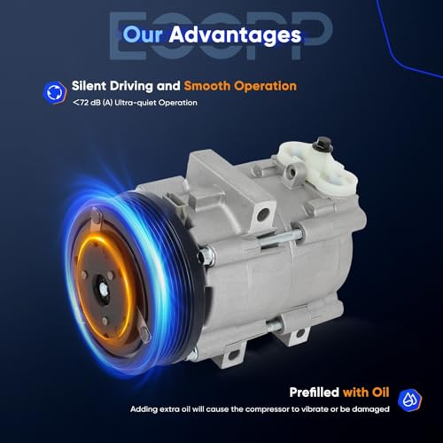 Image of ECCPP A /C Compressor with Clutch Fit for Ford Contour 2.5L 1995-2000 | for Ford Escape for Mazda Tribute Mariner 3.0L 2001-2007 Fast Cooling AC Compressor