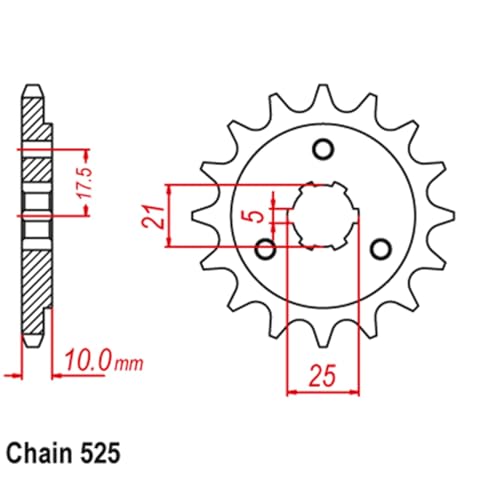 Pignon de sortie boite DR650 Suzuki pour remplacer piece usée - 2