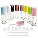 COSIDEA 30pcs Pink Empty 6ml 0.2oz Lip Gloss Tubes with Big Doe Foot Wand，Round Lipgloss Containers，Concealer Tube Cosmetic Packing Container Bulk Wholesale